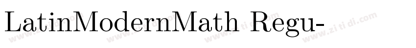 LatinModernMath Regu字体转换